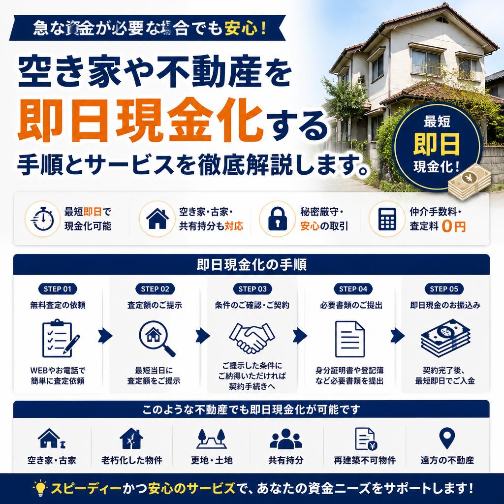 即日現金化の安心サービス