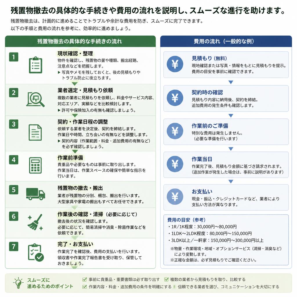 残置物撤去の手続きと流れ