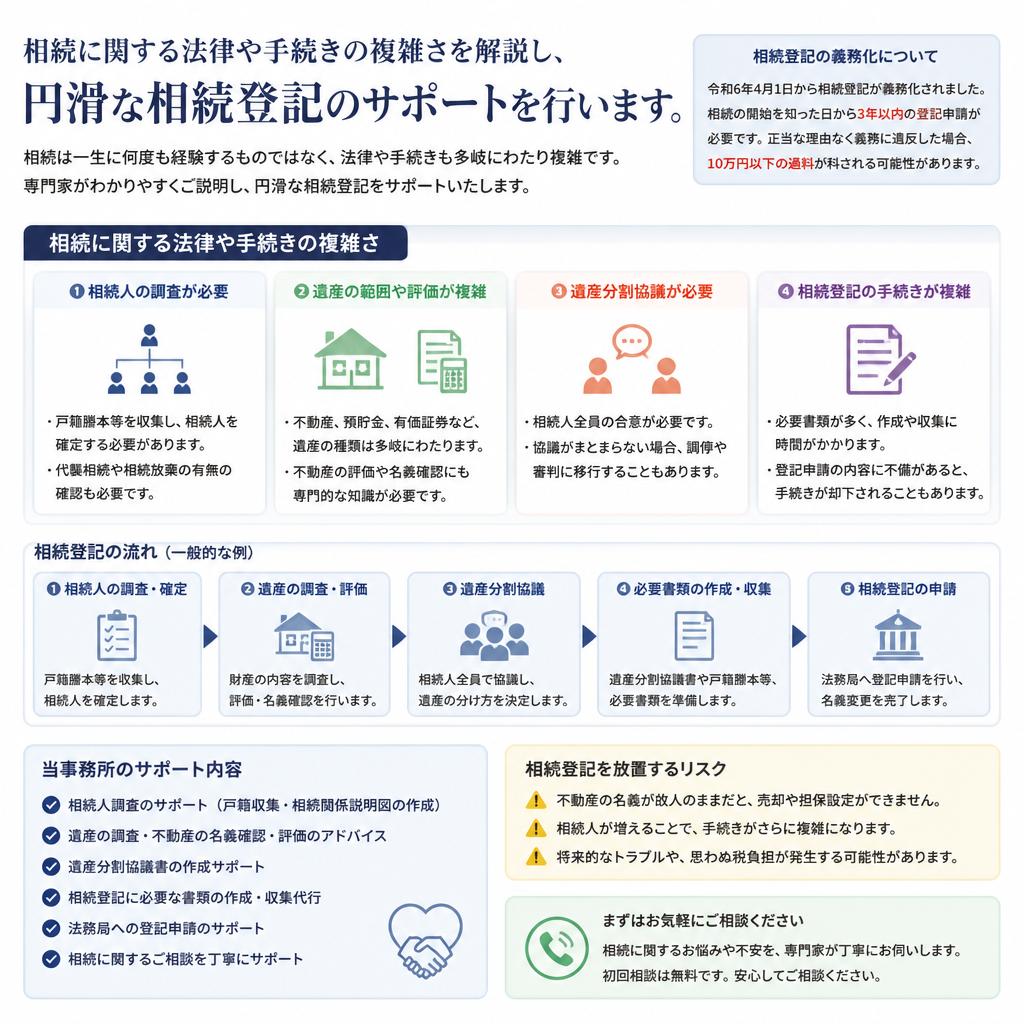 相続登記の悩み解消